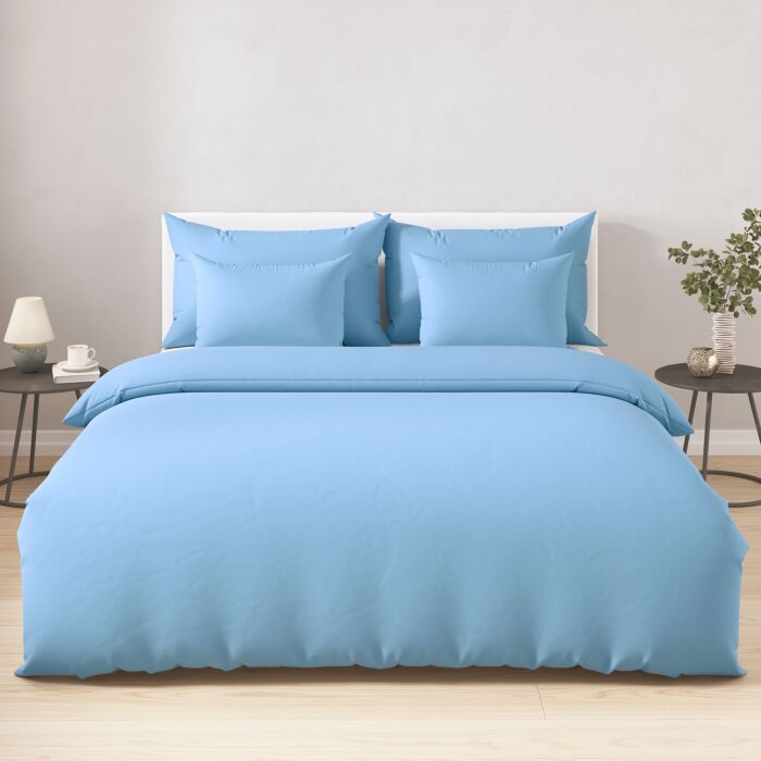 Linge de lit uni avec fibres de bambou)