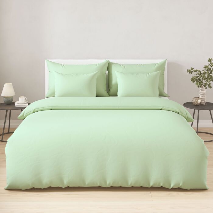 Linge de lit uni avec fibres de bambou)