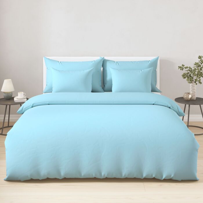 Linge de lit uni avec fibres de bambou)