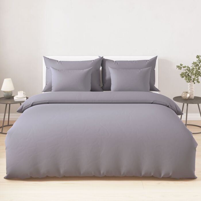 Linge de lit uni avec fibres de bambou)