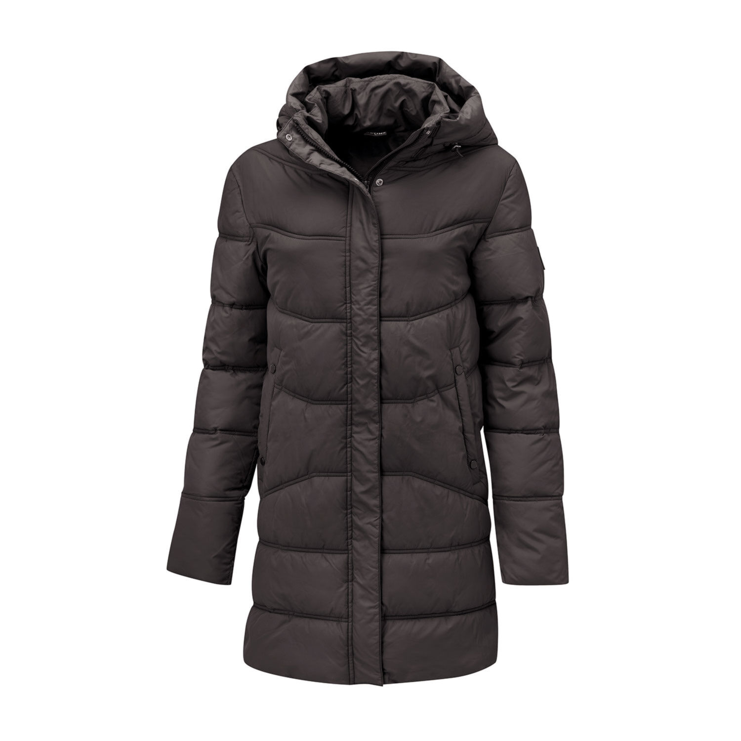 Gilet Matelassé à Capuche Et Boutons 71308-04 Crème 71308-04