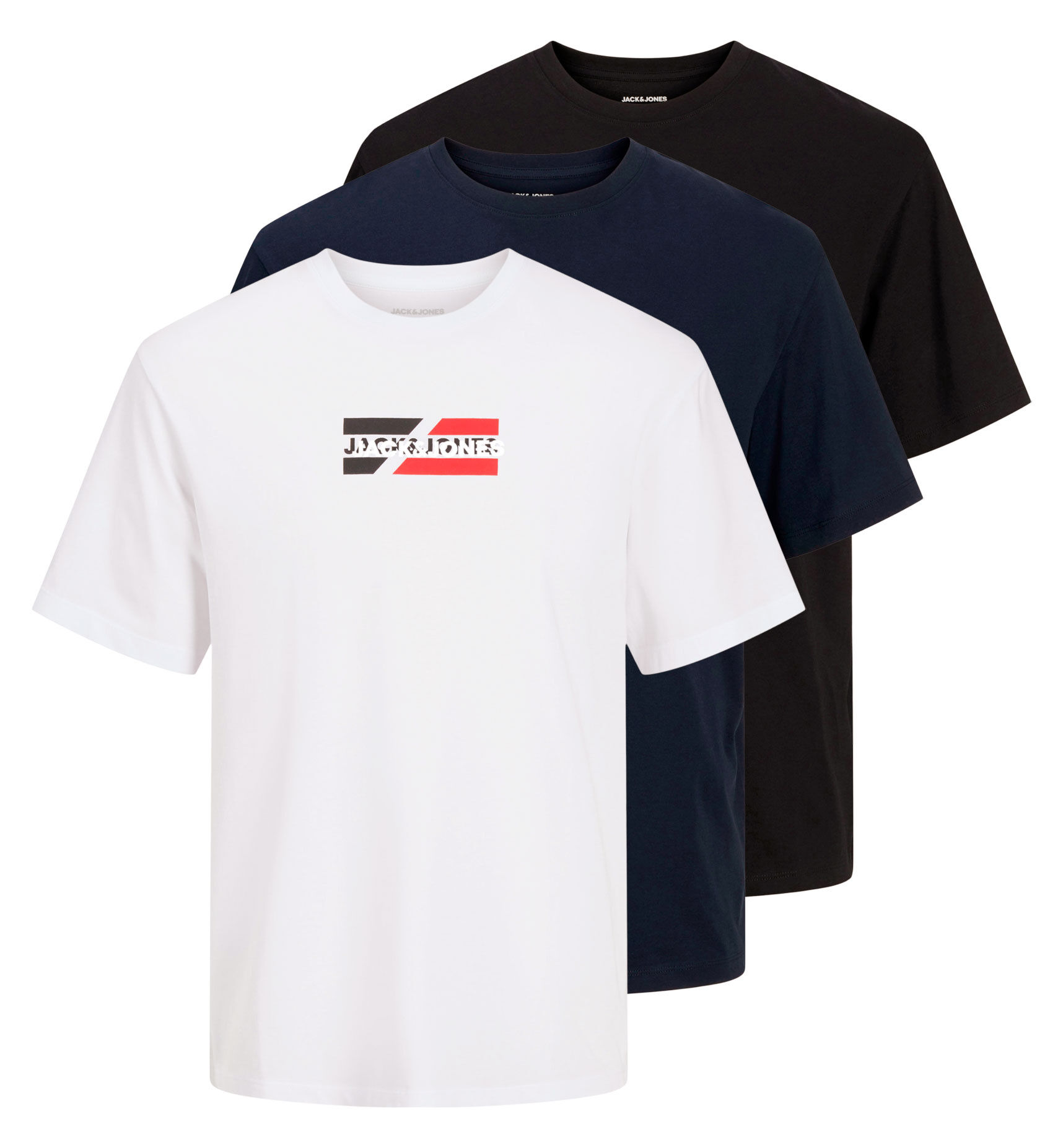 JACK&JONES Print T-Shirts, 3er-Pack