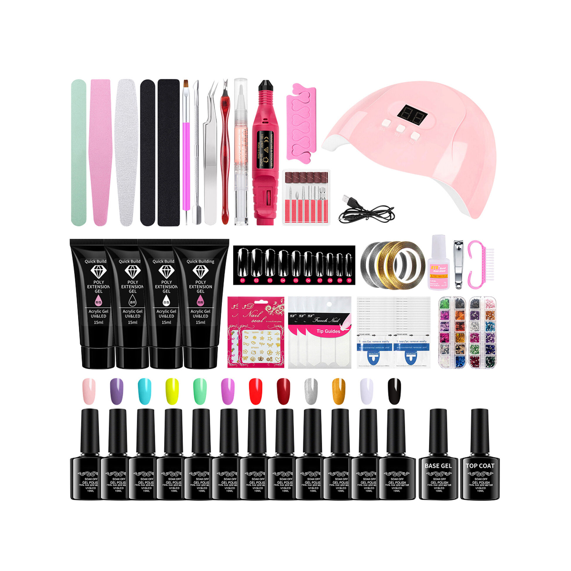 Nail Art Set «Nail UV kit», 78-teiliges Zubehör, mit UV-Lampe | Vedia