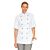 Kurzarm Kochbluse mit Brusttasche
