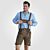 Kurze Trachten-Lederhose aus Ziegenvelours