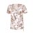 T-shirt imprimé à encolure en V avec cordon coulissé