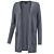 Cardigan long, sans fermeture, avec effet côtelé