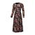 Midi Kleid langarm, floralem Print