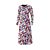 Midi Kleid mit Rundhalsausschnitt, bedruckt