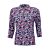 Damen Poloshirt mit Reissverschluss und Allover-Print