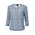 Blouse imprimée avec manches 3/4 et fermeture boutonnée