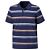 Polo rayé pour hommes, avec poche de poitrine