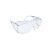 Simple Schutzbrille für Brillenträger, EN 166 Polycarbonat, transparent, gute Passform. Kratzfest, beschlagfrei. Augenbrauen- und seitlicher Schutz.