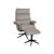 Fauteuil relax Zalea avec repose-pieds, gris