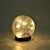 Lanterne solaire LED Boule de cristal, aspect craquelé, avec piquet