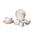 Service Pearl "bord perlé", en porcelaine blanche, 16 éléments, pour 4 personnes