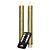Stabkerzen 2er‑Set, Echtwachs, aufladbar, gold