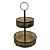 Etagere «Forest» mit 2 Ablagen, Schwarz-Gold, dekoratives Metall-Design