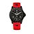 Trauffer montre rouge pour dames, avec bracelet en cuir PU et verre saphir