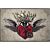Paillasson wash+dry « Flaming Heart », 50x75 cm