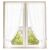 Rideau vitrage avec bordure, lot de 2