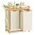 Panier à linge SONGMICS en bambou, double compartiment avec tablette et poches latérales, 100 l