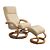 Fauteuil relax Patras avec pouf, pivotant à 360°