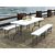 Table pliante en synthétique avec fonction valise, pour 6-8 personnes