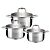 Pfannen-Set «Rom», 6-teilig, aus Edelstahl, mit Innenskalierung