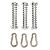 Set de ressorts de traction pour voile d'ombrage, 3 pièces