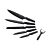 Messer-Set «Premium Black», 6-teilig