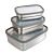 Boîtes à lunch et de conservation en acier inoxydable, lot de 3