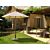 Parasol «Syros», Ø 250/300 cm, support en bois avec poulie