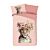 Parure de lit rose avec amour des animaux