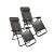 Chaise longue «Charly», set de 2, L 110 x H 45 x P 90 cm, gris