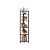 SONGMICS Eckregal «Indus», 30 x 30 x H 150 cm, Dekor holz/schwarz