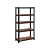 SONGMICS Étagère «Shelby», L 75 x H 150 x P 30 cm, brun/noir