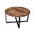 SONGMICS Table basse «Mia», Ø 88 x H 47 cm, brun/noir