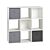 Étagère verticale «JURG9», 9 niches, L 92 x H 92,5 x P 29,5 cm, blanc