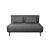 Canapé-lit «Niko», 2 places, Lo142 x La 82 x H 84 cm, gris