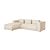 ROPEZ Ecksofa «Chloé», Ottomane links, 262 x 176 x H 64 cm, creme