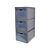 Boites de rangement «Cabibox», 3 pièces, gris