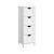 SONGMICS Regal «Nino», 4 Schubladen, B 30 x H 82 x T 30 cm, weiss