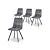 Set de 4 chaises «Chilli», gris