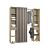 Armoire dressing «Rado» avec rideau, décor chêne