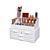 SONGMICS Kosmetikbox, B 24 x H 18,5 x T 13,5 cm, weiss