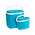 Kühlboxen, 2er-Set, 8 l und 32 l, blau