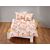 Parure de lit en satin, motif feuilles