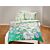 Parure de lit en satin avec motif fleuri romantique, avec glissière