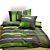 Bettwäsche mit grafischen grünen Akzenten